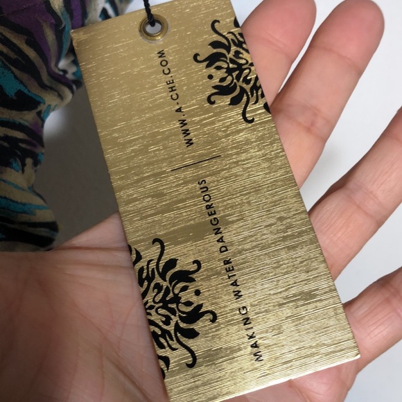 Nordstrom A. CHE‎ Into The Wild One Shoulder Leopard Swimsuit Swim Bathing Suit - Picture 13 of 16